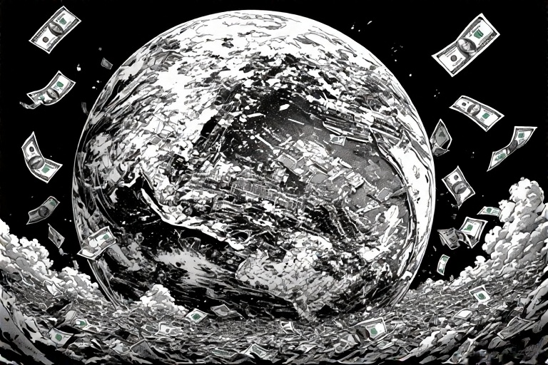 earth dollars seen from moon